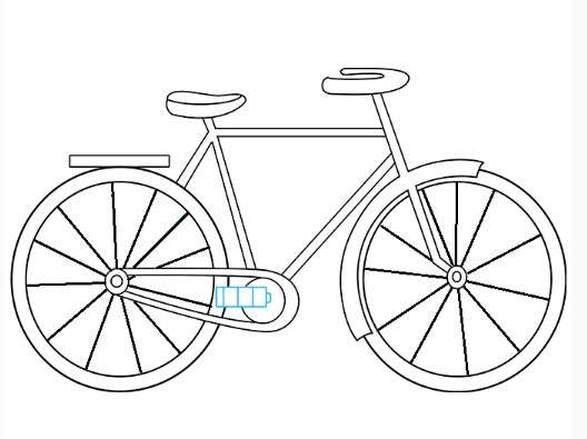 cách vẽ xe đạp 16