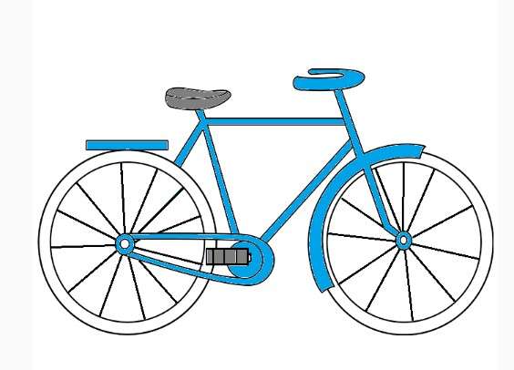 cách vẽ xe đạp 17