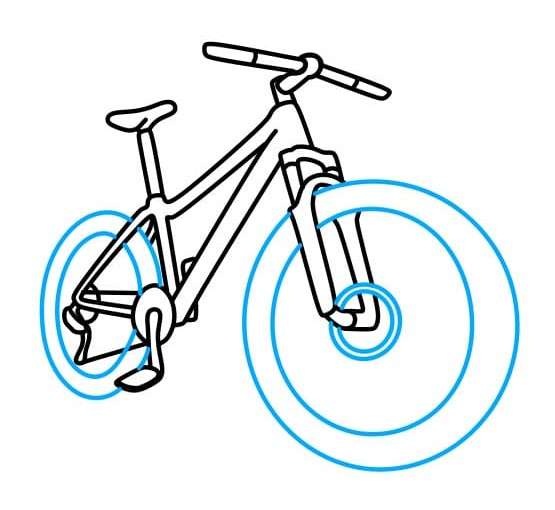 cách vẽ xe đạp 19