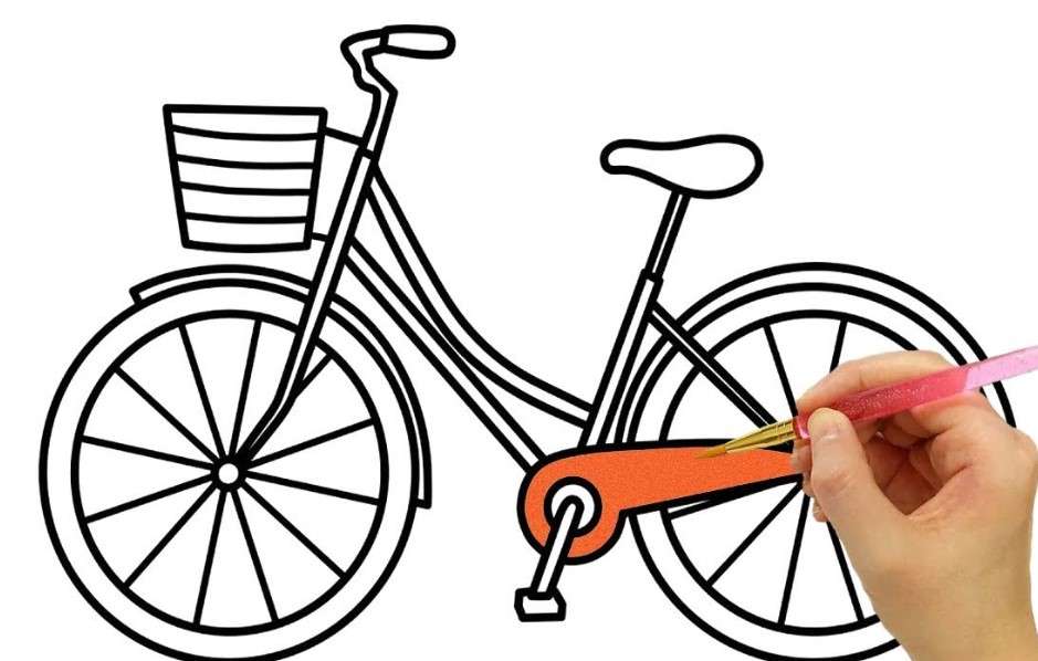 cách vẽ xe đạp 28