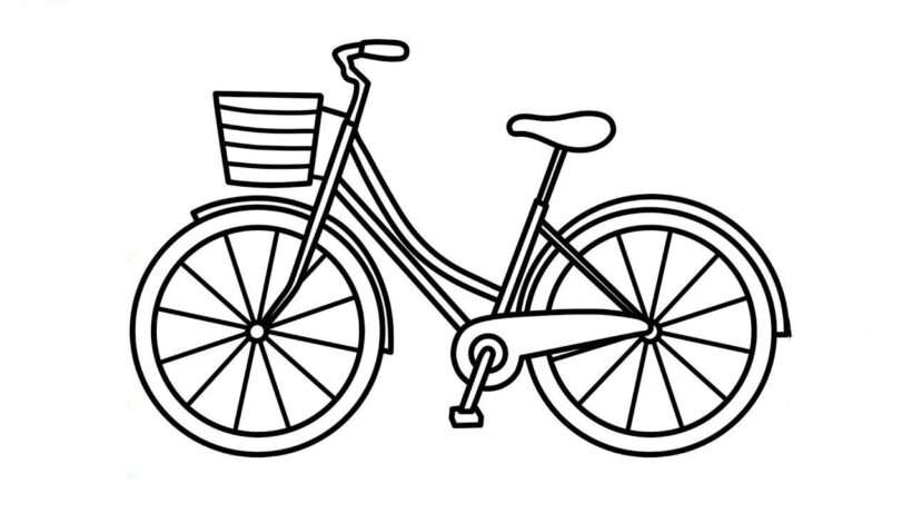 cách vẽ xe đạp 30