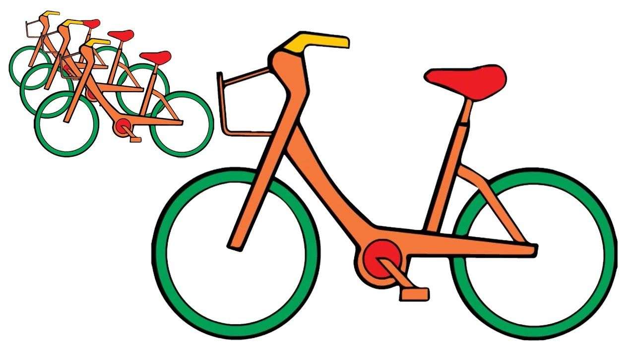 cách vẽ xe đạp 31