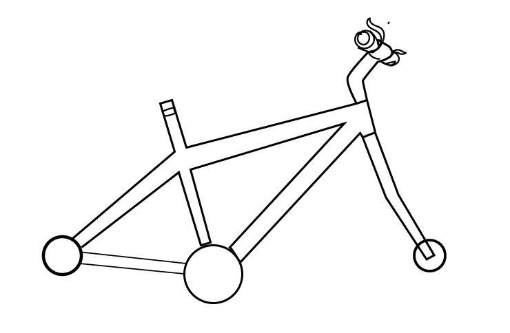 cách vẽ xe đạp 9